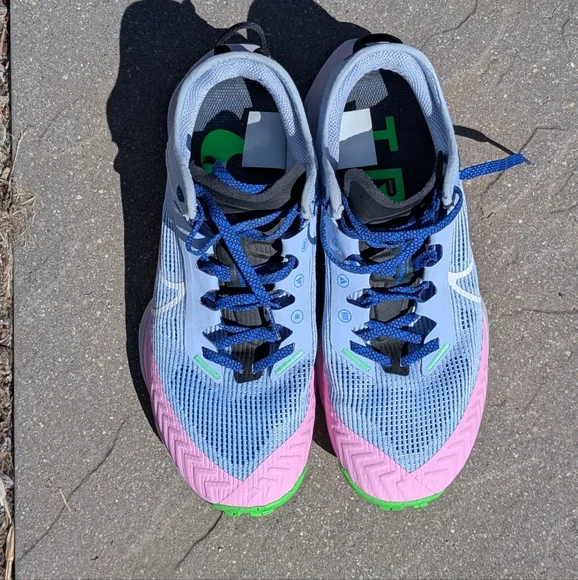 Nike Running Air Zoom Terra Kiger 8 sneakers lite marine white Size Women Size 9 - Picture 8 of 12